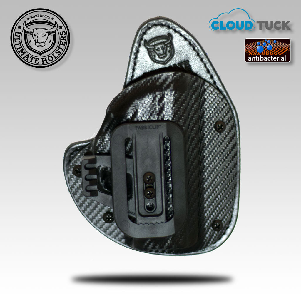 S&W Shield Plus Quick Ship - Cloud Tuck Belt-Less 2.0 Holster in Carbon Fiber Black - Right Hand