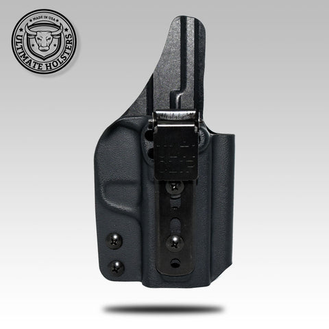 Smith and Wesson EZ9 Minimalist IWB Holster with Ulticlip3 - Black - Right Hand- Quick Ship