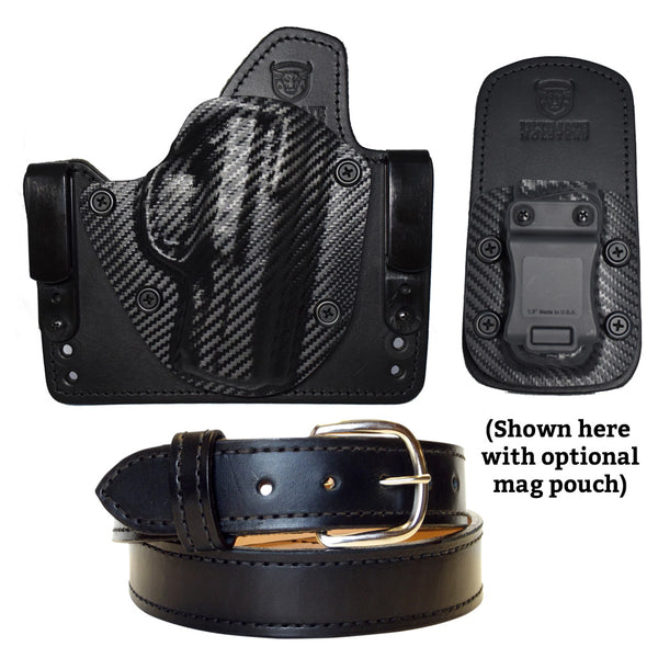 Ultimate Concealed Carry Package - Cloud Tuck Hybrid Holster and Leather Gun Belt Combo